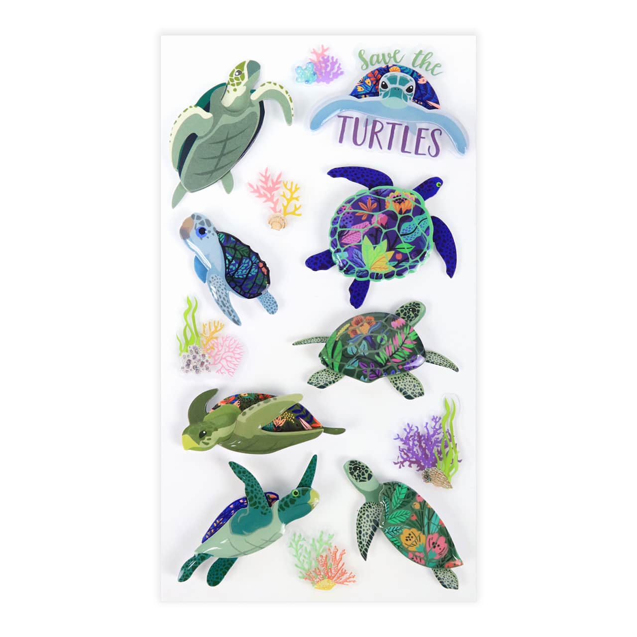 12 Pack: Save the Turtles Stickers by Recollections™